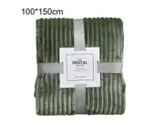 Skin-friendly Soft Throw Blanket Polyester Air Conditioned Blanket for Sofa-Grass Green