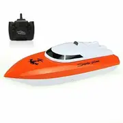 RC Boat,Remote Control Boats for Lake/Pool/Pond,2.4 GHz High Speed Mini Boats,Outdoor Adventure Electric RC Racing Boats for Kids (Red)
