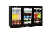 Commercial Glass 3 Door Under Bench Bar Fridge Energy Efficient With LG Compressor
