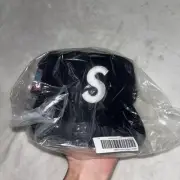 Supreme World Famous S Logo 6 Panel Hat Navy Blue SS25 Snap Back