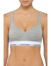 [Calvin Klein] Modern Cotton Lightly Lined Bralette in Grey