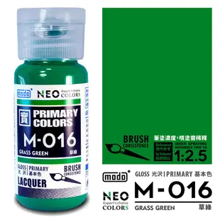 【modo摩多製造所】 NEO M-016 M016 草綠/30ML/模型漆｜官方賣場