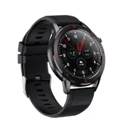 1.28inch Full Round Touch Screen Health Monitor Weather Forecast Music BT4.2 Smart Watch BLACK COLOR