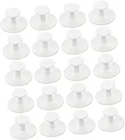 Veemoon 20pcs Sliding Door Handle Plastic Cabinet Knobs Self Stick Closet Handles Instant Drawer Knobs Wardrobe Knobs Kitchen Door Knobs Kitchen Cabinet Drawer Door Closet Door White