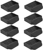 SHINEOFI 8pcs Slip Furniture Leg Pads Caster Cups for Couches Beds Chairs Protect Floors from Scratches Damage Durable Black Wheel Mats