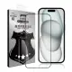 【VXTRA】iPhone 15 6.1吋 全膠貼合 滿版疏水疏油9H鋼化頂級玻璃膜-黑
