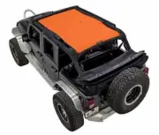 SpiderWebShade Mesh Bikini Top-Orange, for Jeep JK 4dr.; SWS-SHDTOP-01-JK4D-ORG