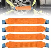Lashing Straps Car Transport, 4 Pieces Cross Strap for Tie Down Strap 50 mm 40 cm, Wheel Safety Belts, Car Transport Belt, Lashing Strap, Wheel Lock, Motorcycle Tie Down Strap, Wheel Lock Lashing