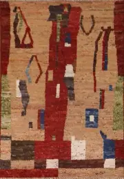 Geometric Moroccan 5x7 Tribal Area Rug Hand-Knotted Wool Carpet
