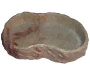 REPTILE FEEDING DISH SMALL SIZE. 3 1/2 Long LIght Brown Color Marked CC PET