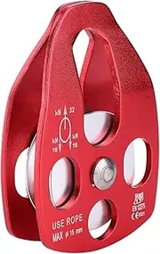 Climbing Single SHEAVE Fixed Pulley HIGH Strength Lightweight for Mountaineering RED