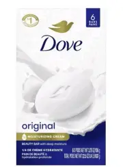 6 Pack Dove Original Deep Moisturizing Beauty Bar Soap 3.17 oz / Bar