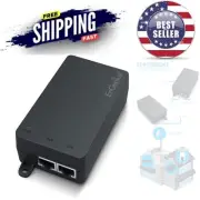 Single Port Gigabit PoE Power Injector - 802.3af/at Compatible, Up to 100M