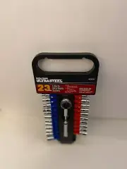 Hyper Tough 23 piece SAE and Metric Socket Set w/ Ratchet Handle New