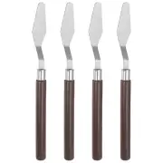 4pcs 16mm Oil Painting Palette Knives Stainless Steel Spatula Wood Handle
