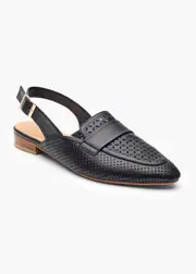 [Taking Shape] Taking Shape Lasercut Slingback Shoe Size 37 in Black - Women's Shoes Black