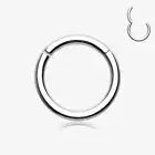 Implant Grade Titanium Basic Seamless Hinged Clicker Hoop Ring