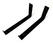 2pc HD Crates & Pallet 12 in. Black J Shelf Bracket, 11-1/4" Shelf Depth, T6