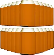 TahoeBay Blank Beer Can Cooler Sleeves (50-Pack) Bulk Sublimation Blanks for Vinyl Plain Collapsible Foam Can Sleeves Coolers Soda Cans and Bottles Custom Drink Assorted Solid Color (Texas Orange)