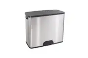 White Magic 23L Smart Bin Duo Toe Tap Rubbish Can Foot Pedal Trash Container