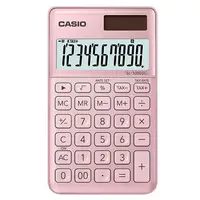 在飛比找PChome24h購物優惠-【CASIO】10位元璀璨晶耀攜帶型計算機-香檳粉 (SL-