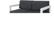 NNEDSZ 2pc Set 2+2 Seater Outdoor Sofa Lounge Aluminium Frame White