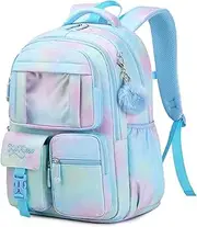 [PIG PIG GIRL] Kids Backpack for Girls - School Bags for Middle School Students - Book Bag for Elementary Primary School