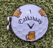 Callaway Truvis Chrome Soft Beer Mug Golf Ball Marker With Magnetic...