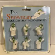 Vintage 1996 The Snowman Raymond Briggs Christmas Cake Decorating Candles 6PC