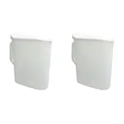 2x Homeleisure Plastic 4.5L Cereal Container Kitchen/Pantry Storage Clear/White