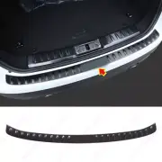 1P Black Rear Bumper Sill Plate Cover Protector Trim For Jaguar F-Pace 2019-2023