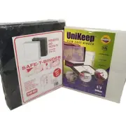 Vue-All Archival Safe-T-Binder w/ Rings, Black & UniKeep View Case Binder Clear