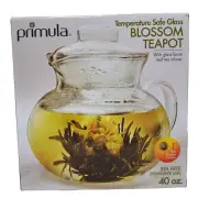 Primula Blossom 40 oz Glass Teapot Gift Set Includes Infuser Flowering Teas