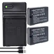 2x Battery +USB Charger For Nikon EN-EL14 EN-EL14a MH-24 MH-24E Df DSLR camera