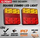 LED TRAILER TAIL LIGHTS TRUCK CARAVAN UTE LIGHT SQUARE 100MM ADR WATERPROOF 12V