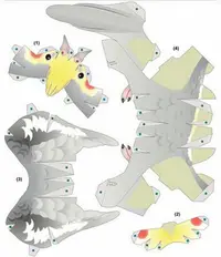 在飛比找Yahoo!奇摩拍賣優惠-雞尾鸚鵡 3D紙模型 親子DIY 卡通動物 幼兒園手工折紙