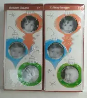 (2)New Box Target Christmas Holiday Cards Ornament 3 Photograph! 14 w Envelopes!
