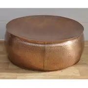 Bronze Look Drum Coffee Table