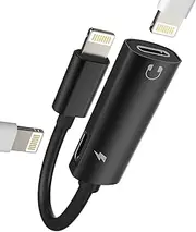 iPhone Headphone Splitter(2in1)Apple MFI Certified Dongle Dual Lightning Audio Charge Jack Adapter Aux Charging Cable Adaptador Para for 14 13 12 11 Pro Max Mini Xs X 7 8 Plus Music Earphone Converter