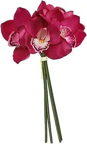 MYCENSE Moisturizing Realistic Orchid Artificial Cymbidium Orchid Fake Cymbidium Orchid for Home, Purple