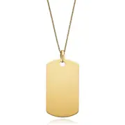 Zamel's 9ct Yellow Gold Silver Filled Dog Tag Women's Pendant Jewellery