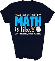[Generic] A Day Without Math is Like Just Kidding I Have No Idea Maths Nerd Geek Mathematician Unisex Shirt