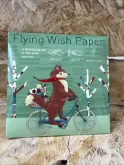 Flying Wish Paper - Fox on Bike Girl's Night - Write It, Light It, Watch It Fly