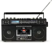 Portable 4-Band Bluetooth Boombox with Dual Speakers & Rechargeable Battery