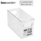 12x Crystal Clear Storage Tray Kitchen Fridge Pantry Storage Shelf Organiser Box