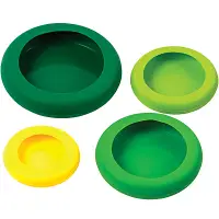 在飛比找Yahoo奇摩購物中心優惠-《KitchenCraft》矽膠保鮮膜4件(綠黃) | 收納