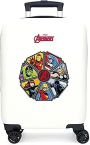 [Marvel] Joumma Avengers to The Power Cabin Suitcase Black 33 x 50 x 20 cm Hard ABS Combination Lock Side 28.4L 2 kg 4 Double Wheels Luggage Hand Luggage, Black/White, Cabin Suitcase, Black/White, Cabin
