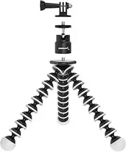 SABRENT Flexible Tripod with Ball Head Bundle for Standard Tripod Mount, Gray (GP-TRPD-TBHD).