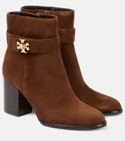 [Tory Burch] Tory Burch T Lock suede ankle boots UK 6.5 brown
