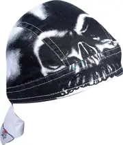 Zan Headgear Road Hog Flydanna Skull, bandana , color: Black/White , size: One Size